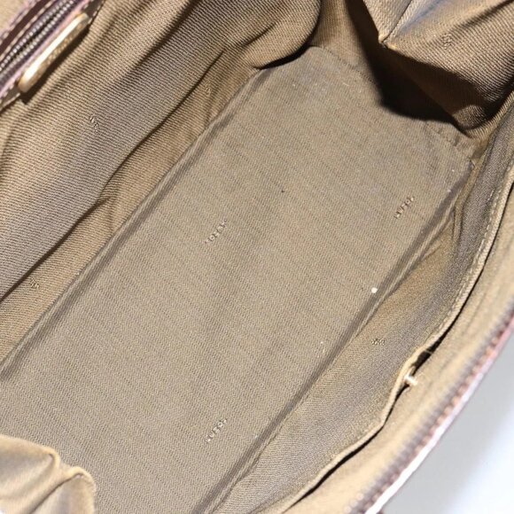 FENDI Zucca Canvas Hand Bag Black Brown Auth 144516 - Picture 11 of 16